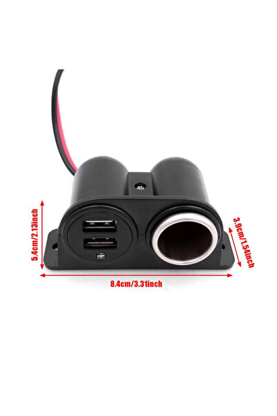 Motorobit Çift USB Dişi Araç Çakmak Soketi