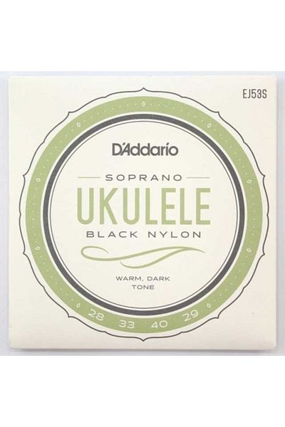 Daddario Ej53s Soprano Ukulele Set Set Wire Black