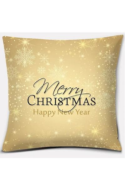 tarzınısec Pernă decorativă cu fermoar cu tema de Anul Nou (45*45CM) Model12