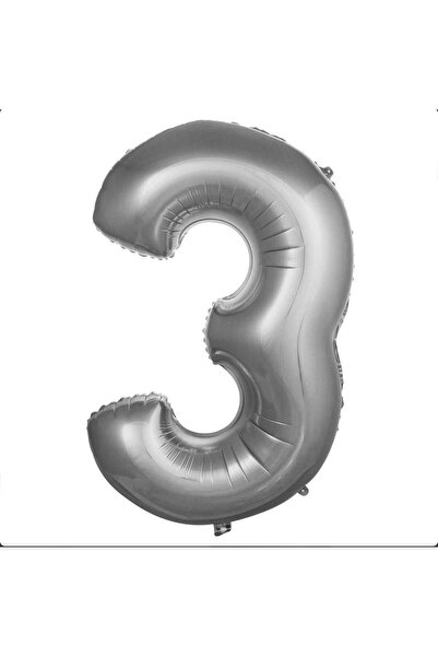 ikm balon 3 Years Old Silver Foil Balloon 40Th 100 cm