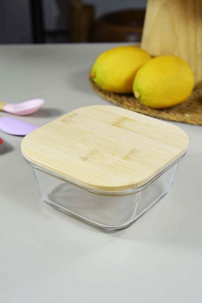 SepetçiBaba Locky Bamboo Storage Container 525 Ml
