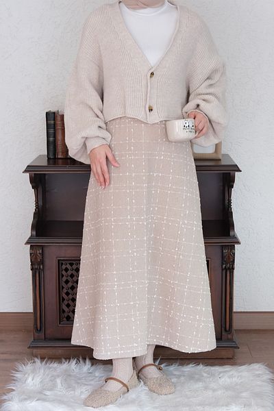 Ceylan Otantik Tweed Skirt