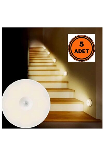 EYM 5 Adet Çok Amaçlı Hareket Sensörlü Şarjlı Dolap içi Led Aydınlatma
