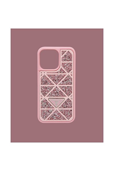 DUKKANCASE Pembe Taşlı Telefon Kılıfı - DK019 - iPhone 14 ProMax