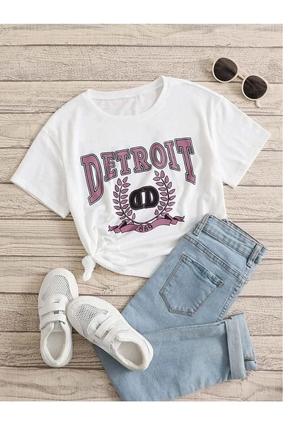 BENROMA 1 tricou este un cadou pentru achiziții de 6 și mai sus în coș - Tricou pentru copii cu imprimeu Detroit