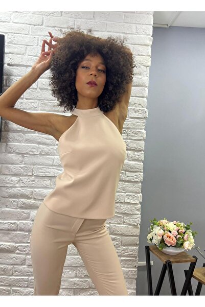 ROZALLİNİ Halter Yaka Bluz