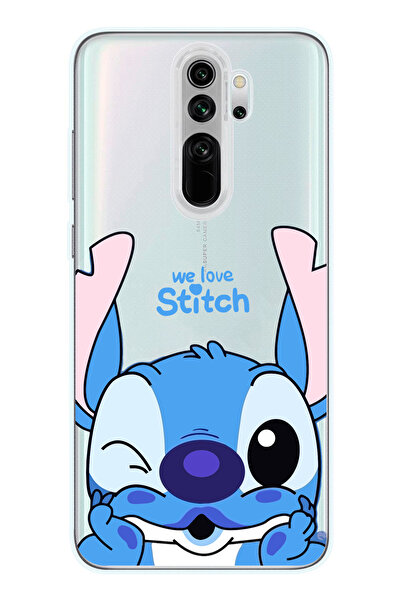 Magic Ring Redmi Note 8 Pro Uyumlu We Love Stitch Desenli Şeffaf Telefon Kılıfı