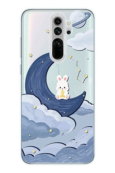 Magic Ring Redmi Note 8 Pro Uyumlu Sevimli Ayıcık Desenli Şeffaf Telefon Kılıfı