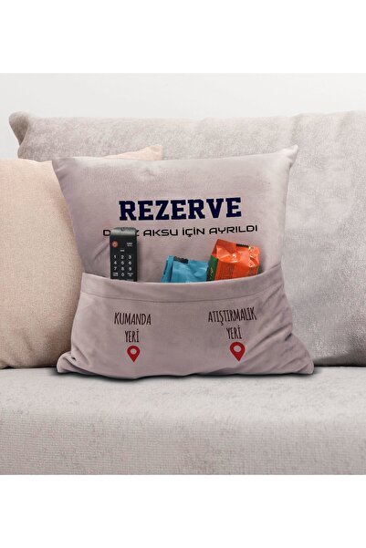Bk Gift Kişiye Özel Tasarımlı Organizer Kumanda ve Atıştırmalık Cepli Pembe K...