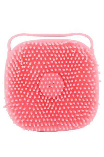Tikatti Silicone Body Massage and Cleansing Brush with Chamber Pink