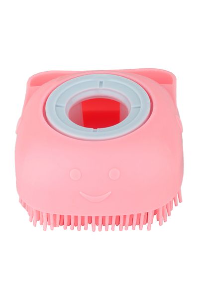 Tikatti Silicone Body Massage and Cleansing Brush with Chamber Pink