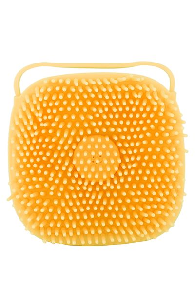 Tikatti Silicone Body Massage and Cleansing Brush with Chamber Yellow
