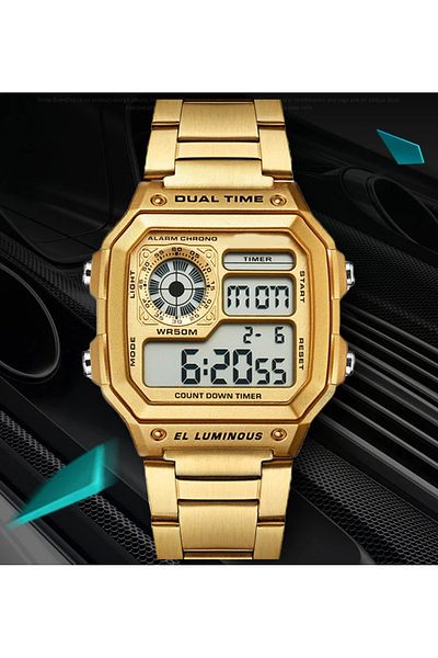 Bimodabu Digital Alarm Sports Wristwatch