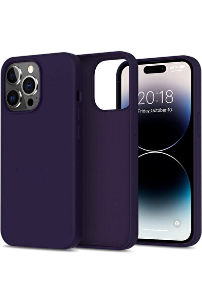 n noppax Iphone 14 Pro Max Silikon Kılıf Leke Tutmaz Içi Süet Kapak Kılıf Kal...