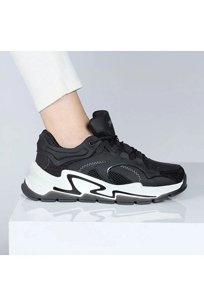 Jump 29085 Unisex Black White Orthopedic Daily Sneaker Walking Sports Shoes