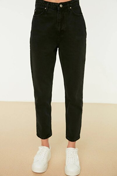 JILLY Black Mom Jeans Boyfriend Pantaloni extra confortabili, care nu se esto...