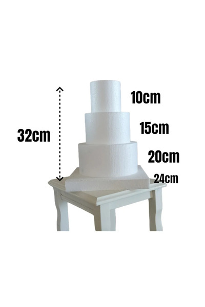 yeditepe osmanlı 3 Katlı Maket Pasta (20,15 Ve 10 cm) - 25x3 cm Taban Hediyeli