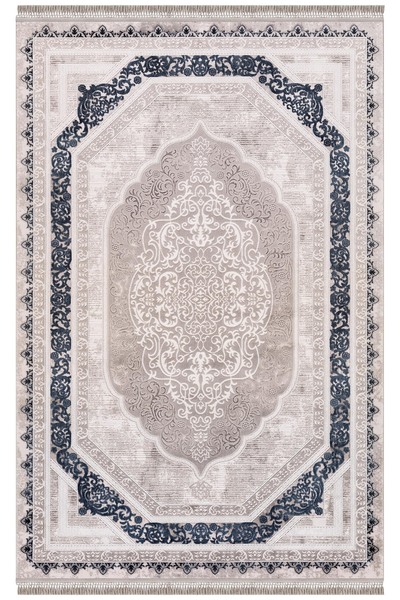 İpek Halı Blossom 13640 Bambu Halı Mavi Vizon