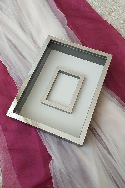 Verda Çerçeve 30x40 Cm Black-silver Photo Sectioned Rose Storage Memory Frame-6 Cm Memory Frame Rose Box