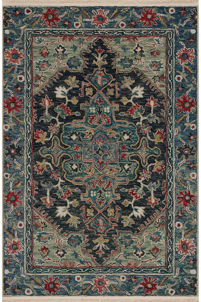 Rugs Modern Halı Тъмен тон, многоцветен, с традиционни мотиви, с етнически ша...