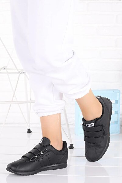 Jump 26835 Жіночі чорні зручні ортопедичні кросівки на липучках для щоденного...