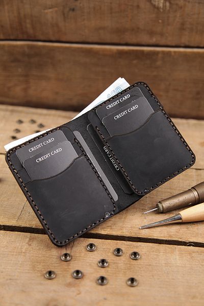 New Coast Leather 1900's Γνήσιο δέρμα Χειροποίητο Μινιμαλιστικό Ανδρικό Πορτοφόλι