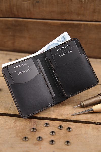 New Coast Leather 1900's Γνήσιο δέρμα Χειροποίητο Μινιμαλιστικό Ανδρικό Πορτοφόλι