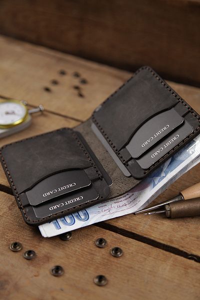New Coast Leather 1900's Γνήσιο δέρμα Χειροποίητο Μινιμαλιστικό Ανδρικό Πορτοφόλι
