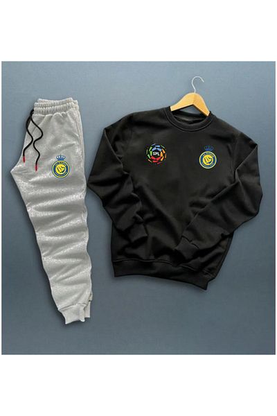 Pisa Art Al-Nassr Saudi Pro League Special Design Round Neck Sweatshirt-Sweatpants Combination
