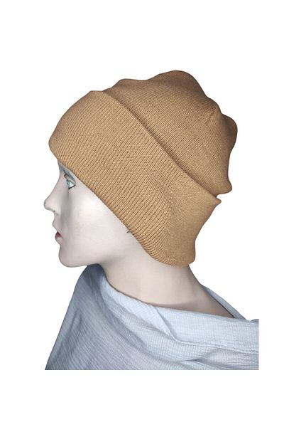 marufshop Унисекс есенно-зимна шапка с вълнена шапка и трикотаж за открито