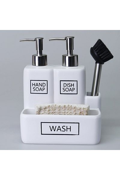 Selim Liberty Brushed Two Liquid Sponge Holder Λευκό