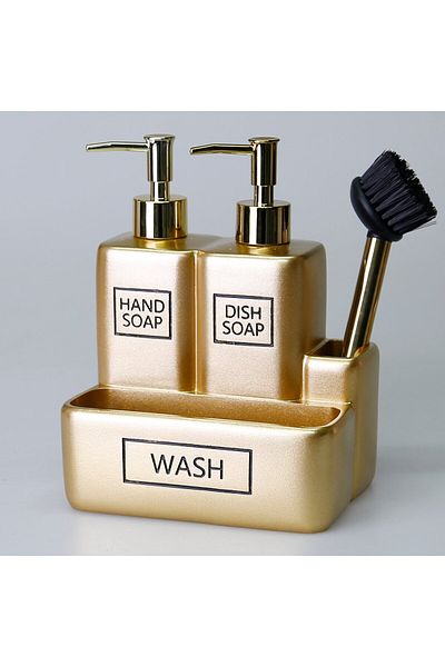 Selim Държач за гъба за почистване Liberty Brushed Double Liquid, златист