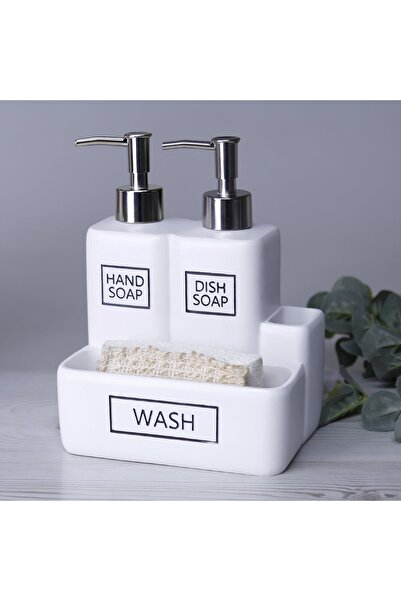 Selim Liberty Brushed Two Liquid Sponge Holder Λευκό