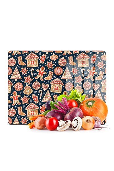 Decovetro Cam Kesme Tahtası Yılbaşı Kurabiye Desenli 30x40 cm