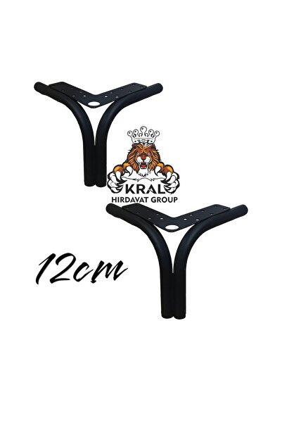 KRAL HIRDAVAT Metal, Demir, Siyah Mobilya Ayağı, 12cm Boru V Çok Amaçlı Koltu...