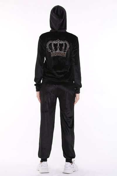 ikmal collection Replenishment Crown Stone Soft Texture Velvet Leg Elastic