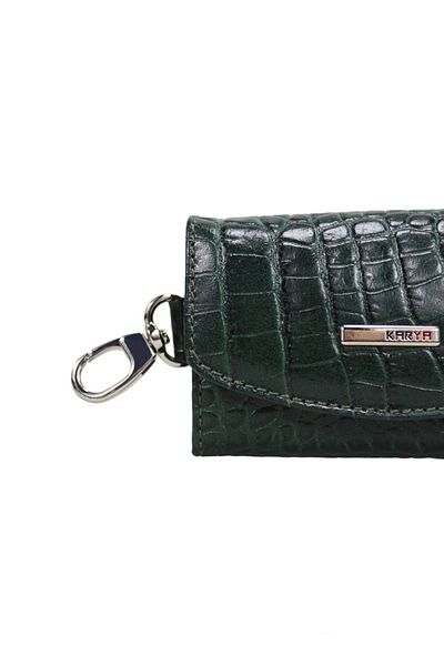 Karya Deri Genuine Leather Unisex Keychain with Card Holder 0434