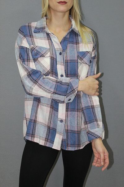 Lukas Cămașă oversize în carouri albastre - 4686.140