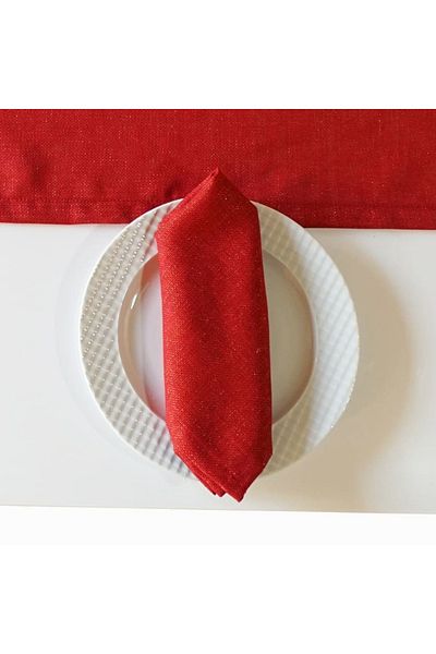 Viemso Red Glitter Napkin 4 Pieces
