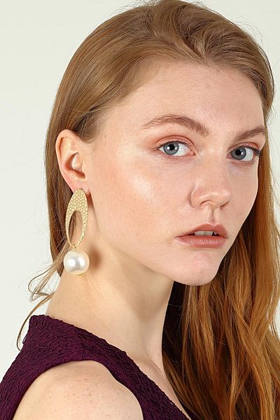 Duke Nickle Pearl Earrings Rdpk5176