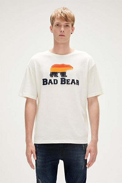 Bad Bear Trıpart Crew Neck Men's T-Shirt - White
