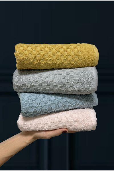 SHAL HOME Shal 100% Cotton Set of 4 50x90cm Hand & Face Towels