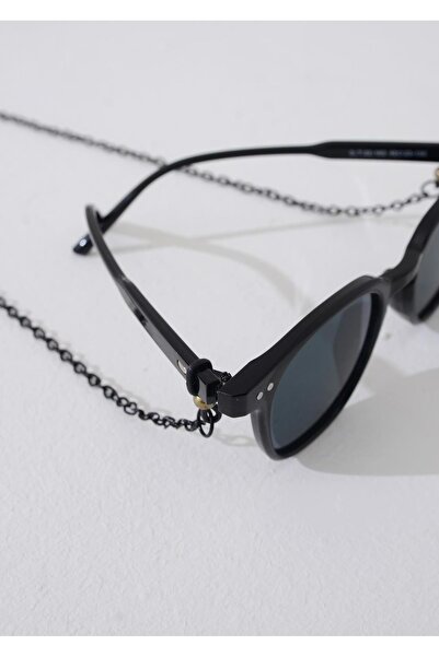 Duke Nickle Black Glasses Chain - Stylish and Comfortable Design