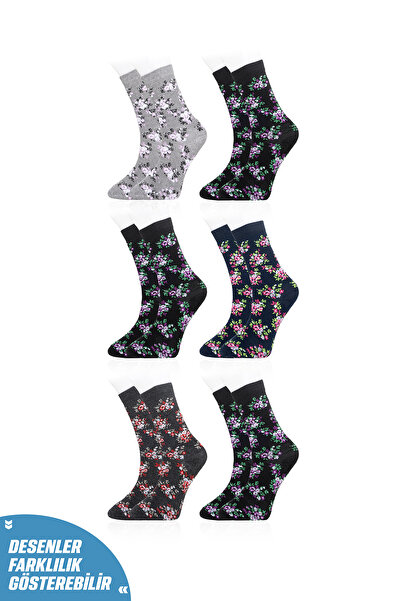 Line Smart Pack of 6 Women's Cotton Patterned Quality Socks