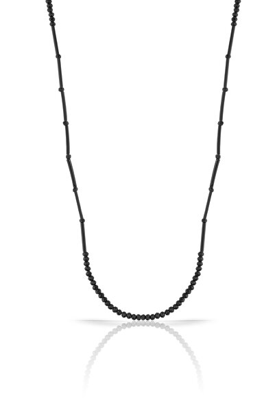 Duke Nickle قلادة مطرزة باللون الأسود Xbkl20004