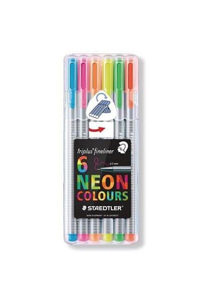 Staedtler Fineliner Triplus 0.3 mm Neon Colors Set of 6 Pencils 334 Sb6Cs3