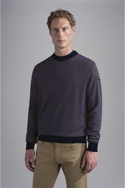 PAUL&SHARK Men's Knitted Roundneck C.W.Wool Sweater