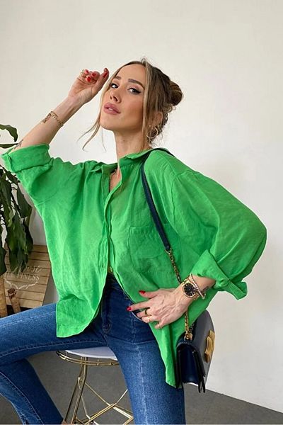 Laluvia Oversize košile mimo rameno