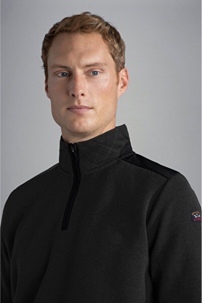 PAUL&SHARK MEN'S ZIPPED PULLOVER C.WWOOL Sweater