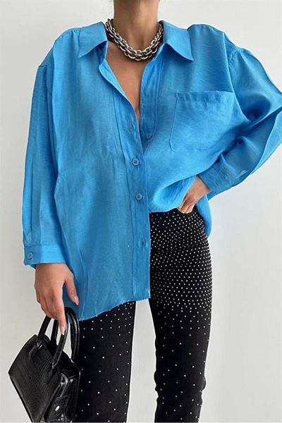 Laluvia Oversize košile mimo rameno